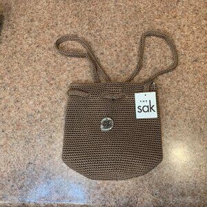 The Sak Brown Crochet Backpack